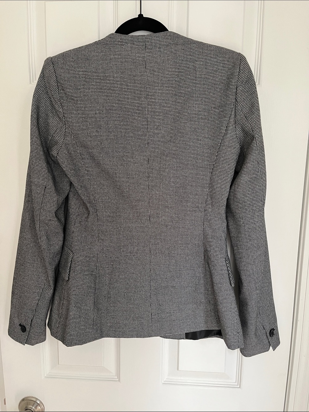 Zara Collarless Houndstooth Blazet - Picture 4 of 6